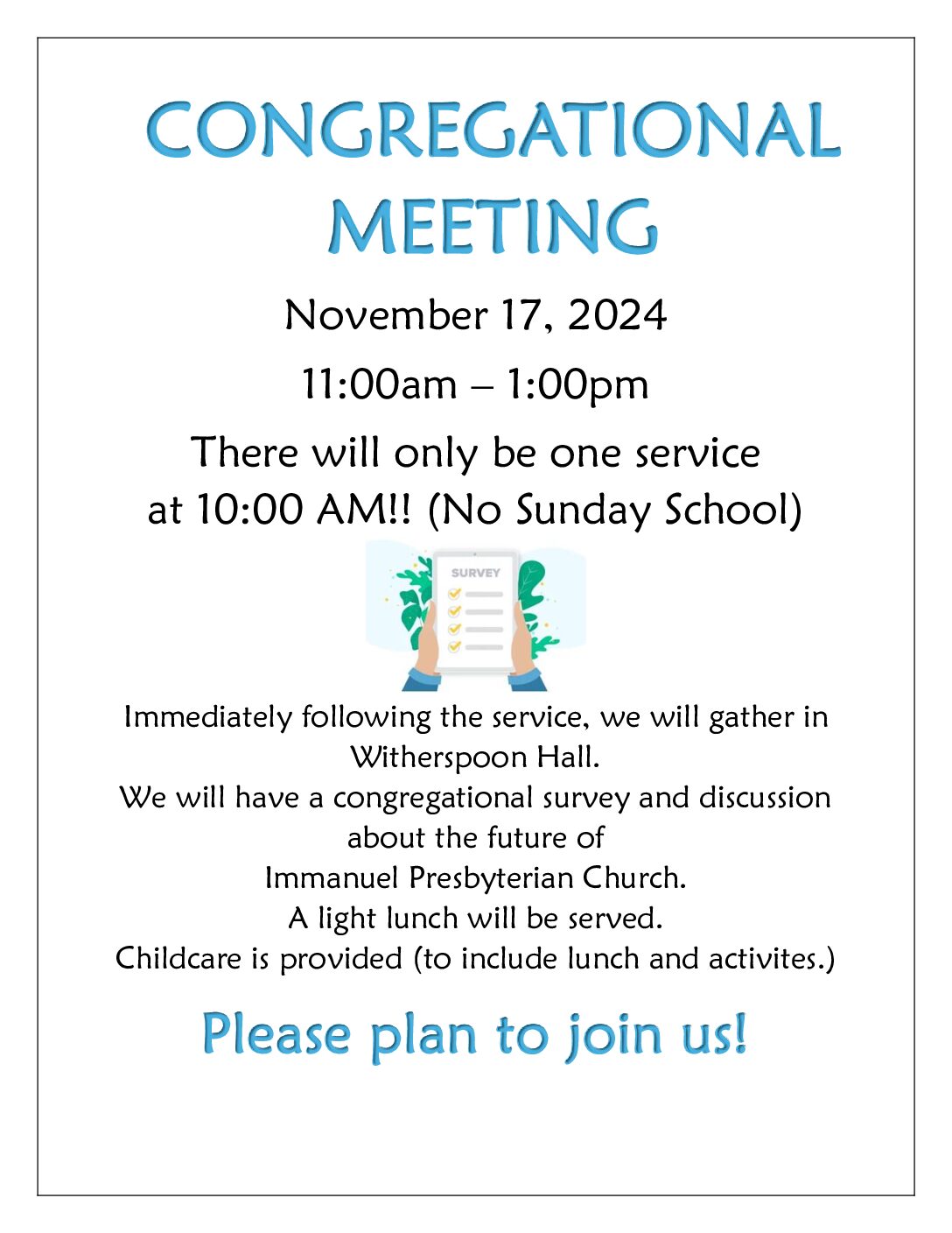 Congregational Meeting